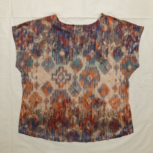 Roz & Ali Women’s Cap Sleeve V-neck Sequins Embellishments Multicolor Top XL - Picture 6 of 8